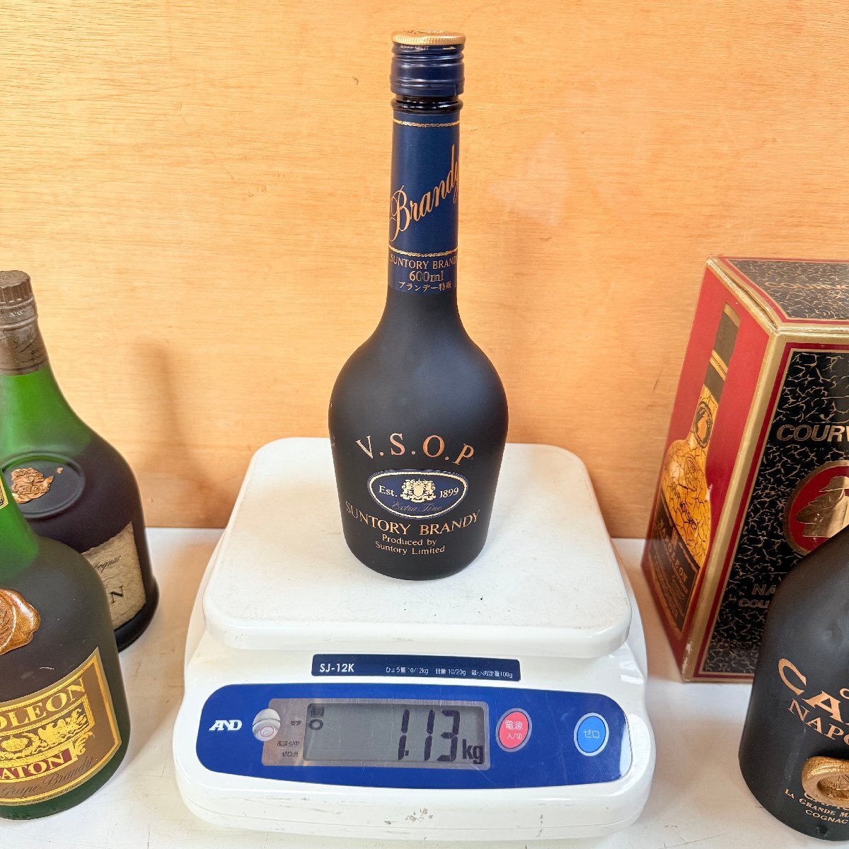 1円~ 未開栓 6本 カミュ クルボアジェ ナポレオン サリニャック V.S.O.P デキャンタ フロスティボトル 古酒 目減り U396
