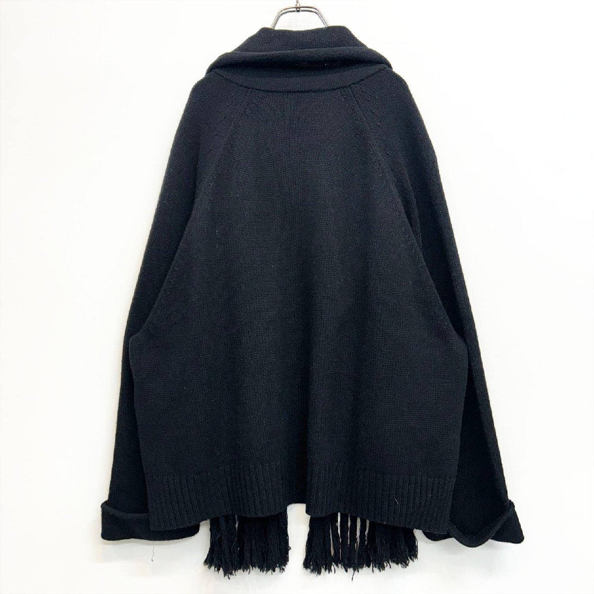 Y’s ヨウジヤマモト ボリューム ニット マフラー ストール モヘア 黒 24-25AW Y's Yohji Yamamoto ワイズ ヨウジ ヤマモト ニット