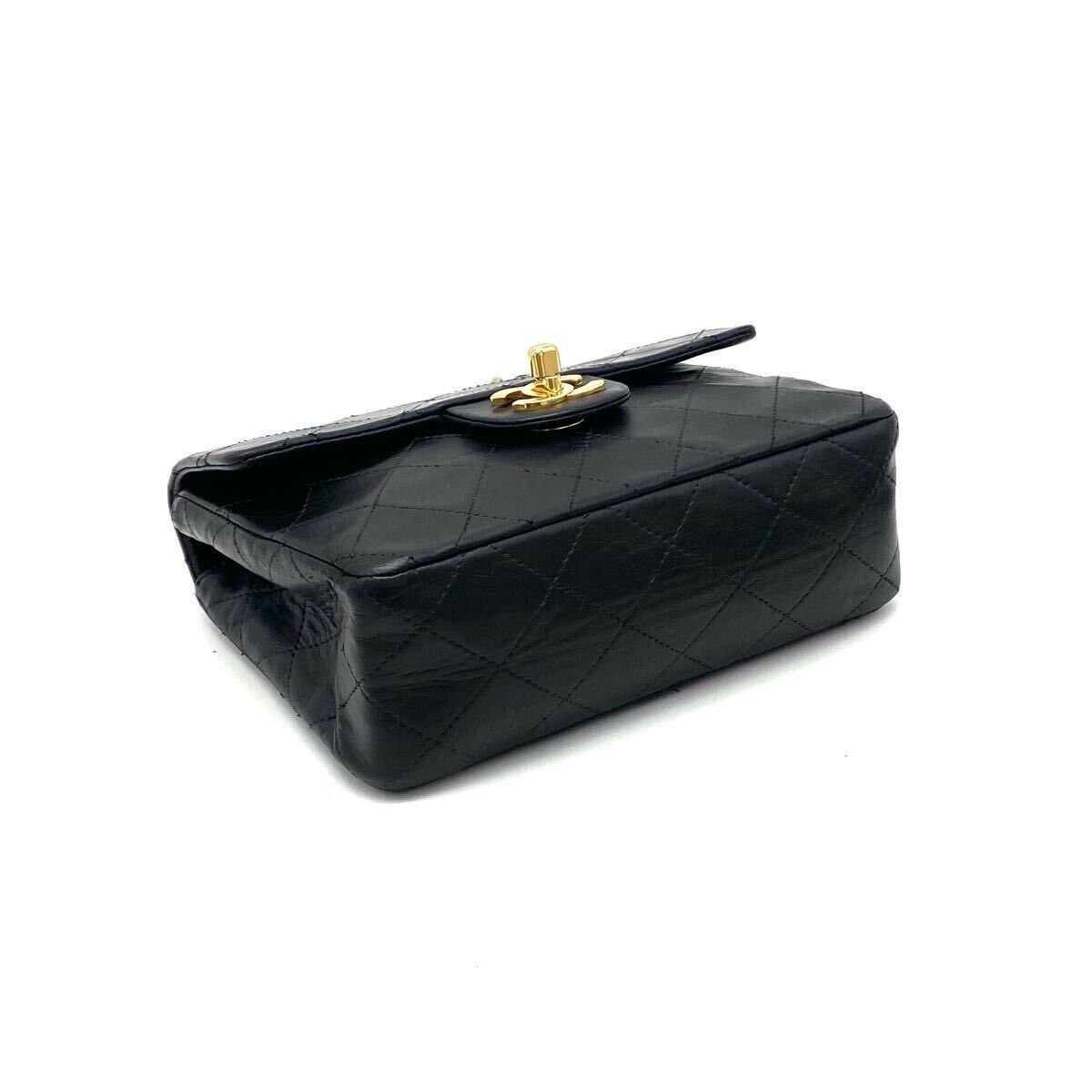 1 иен хорошая вещь CHANEL Chanel Mini matelasse Turn блокировка здесь Mark овчина цепь сумка на плечо eH0561H