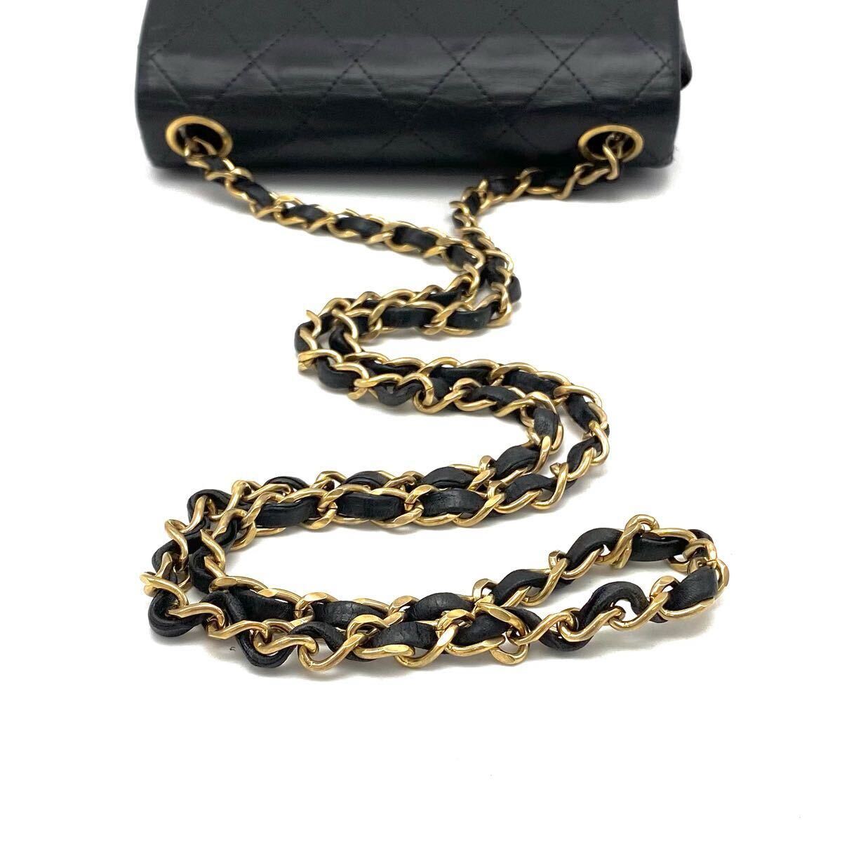 1 иен хорошая вещь CHANEL Chanel Mini matelasse Turn блокировка здесь Mark овчина цепь сумка на плечо eH0561H