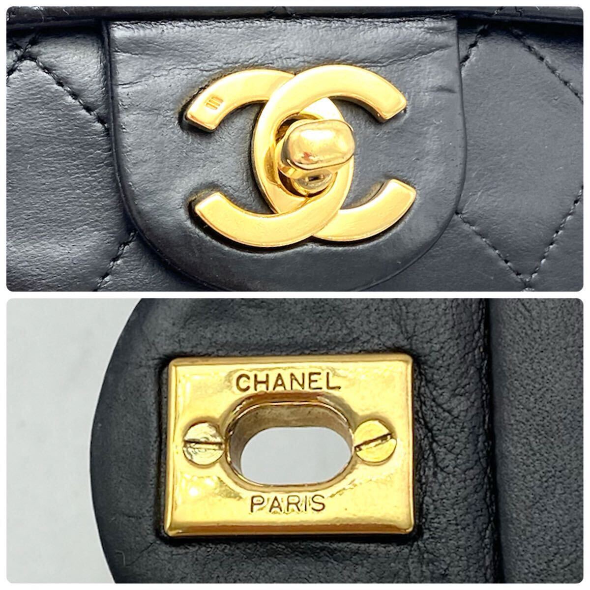 1 иен хорошая вещь CHANEL Chanel Mini matelasse Turn блокировка здесь Mark овчина цепь сумка на плечо eH0561H