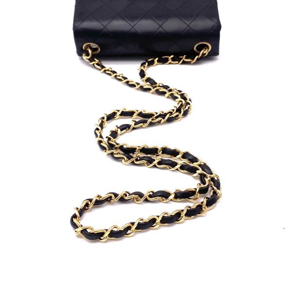 1円 良品 CHANEL シャネル ミニ マトラッセ ターンロック ココマーク ラムスキン チェーン ショルダー バッグ eH0556H