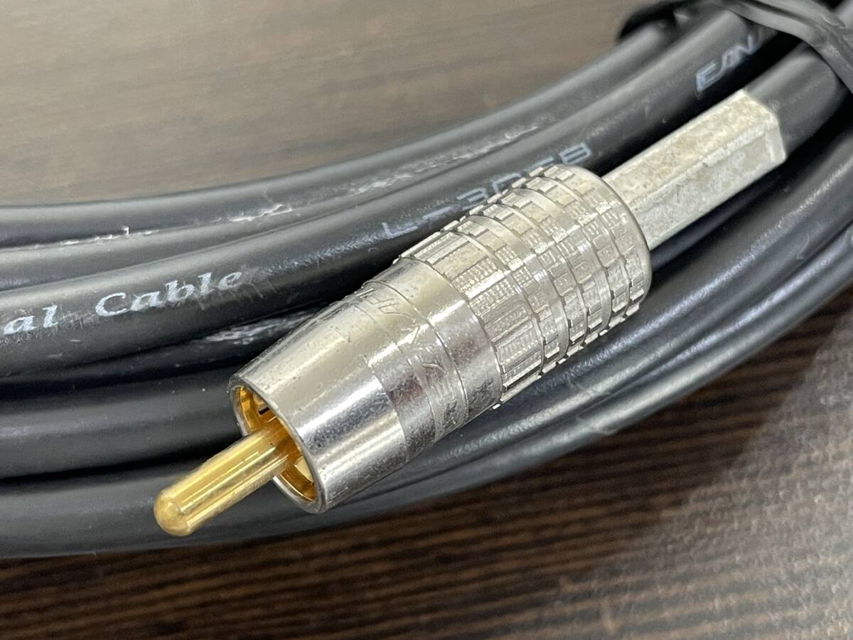 ★【デジタル同軸 RCA オーディオケーブル 1本】CANARE カナレ電気 圧著式プラグ端子：RCAP-C53 ケーブル：L-3CFB 約8.9m 黒★動作品