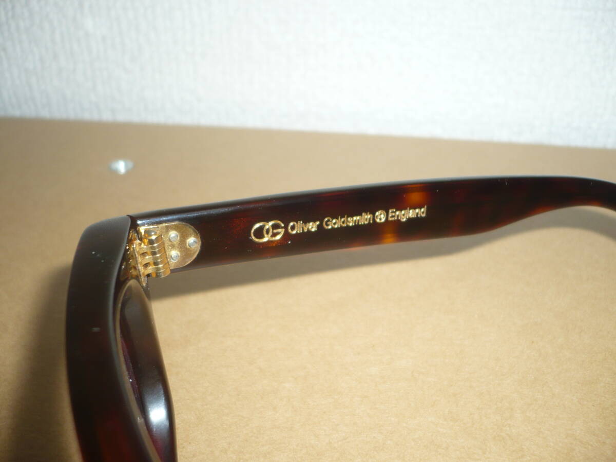 Oliver Goldsmith VICE CONSUL-s Dark Tortoiseshell 新品同様 日本製 10金 3ピン 8mm生地 ピーターセラーズ ピンクパンサー_画像7