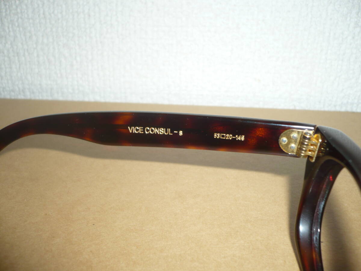 Oliver Goldsmith VICE CONSUL-s Dark Tortoiseshell 新品同様 日本製 10金 3ピン 8mm生地 ピーターセラーズ ピンクパンサー_画像8
