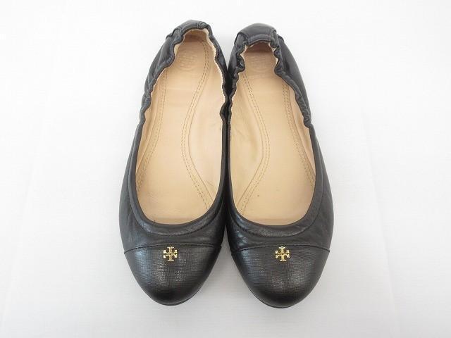 優(yōu)良品 トリーバーチ TORY BURCH バレエシューズ フラットシューズ 8C 25cm相當(dāng) レザー 靴 レディース