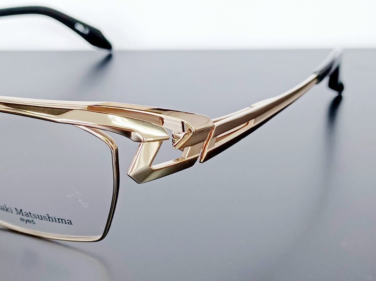 【ケース無し】新品✨マサキマツシマ メガネフレーム MF-1164 ゴールド ケース無し】新品✨マサキマツシマ メガネフレーム MF-1164