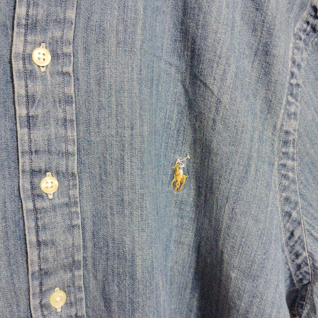 ラルフローレン　BD シャツ　半袖　デニム　シャンブレー　カラー　ポニー cocochiya_rl-mens-indigo-shirt