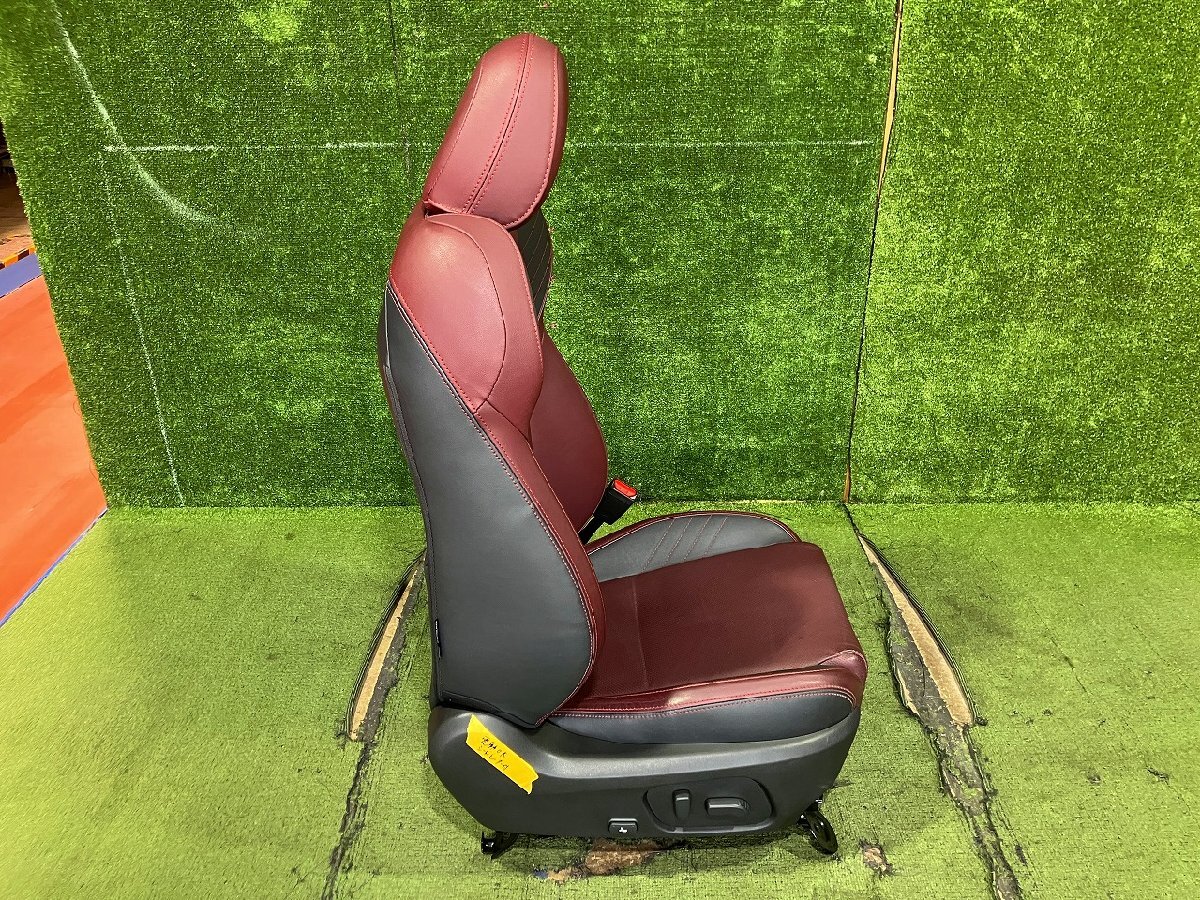 Y管理78320 H28 レヴォーグ VMG】☆茶 レザー 運(yùn)転席 ドライバーズ シート 電動(dòng)パワー シートヒーター付 STiロゴ入 赤ステッチ☆