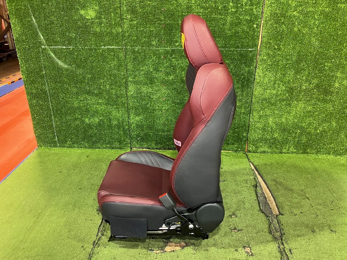 Y管理78320 H28 レヴォーグ VMG】☆茶 レザー 運(yùn)転席 ドライバーズ シート 電動(dòng)パワー シートヒーター付 STiロゴ入 赤ステッチ☆