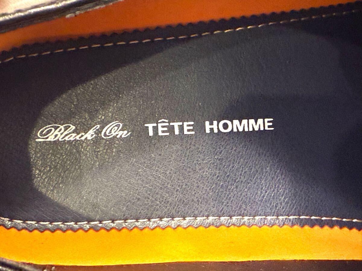 ( бесплатная доставка ) новый товар не использовался товар Black On TETE HOMMEteto Homme monk ремешок бизнес обувь * черный * размер 27.0. широкий EEE
