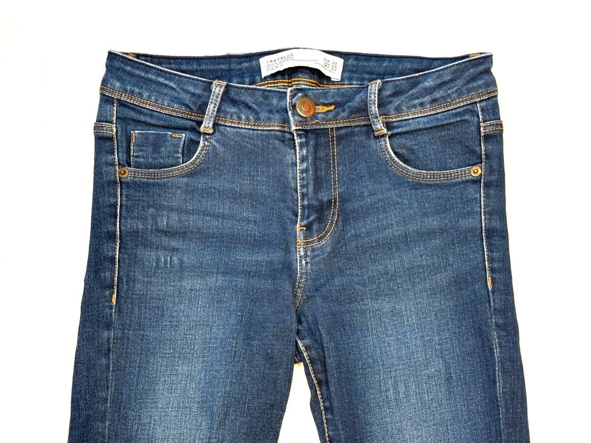(送料無料)古着・美品 ZARA トラファルクデニム レディースデニムパンツ☆サイズ 32(日本サイズXS)総丈87股上20股下66ヒップ70わたり21_画像2