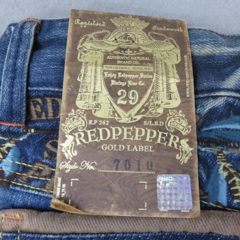 YSS5847★RED PEPPER/レッドペッパー GOLD LABEL ジーンズ デニムパンツ フレア ブーツカット 刺繍 サイズ29 未使用★A
