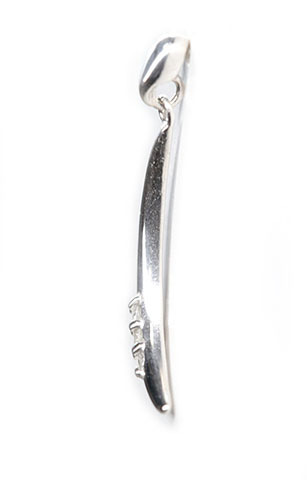 【質(zhì)屋出品】 ピアス K14WG ダイアモンド 3石 0.02ct 0.02ct 両耳 三日月型　(02540)