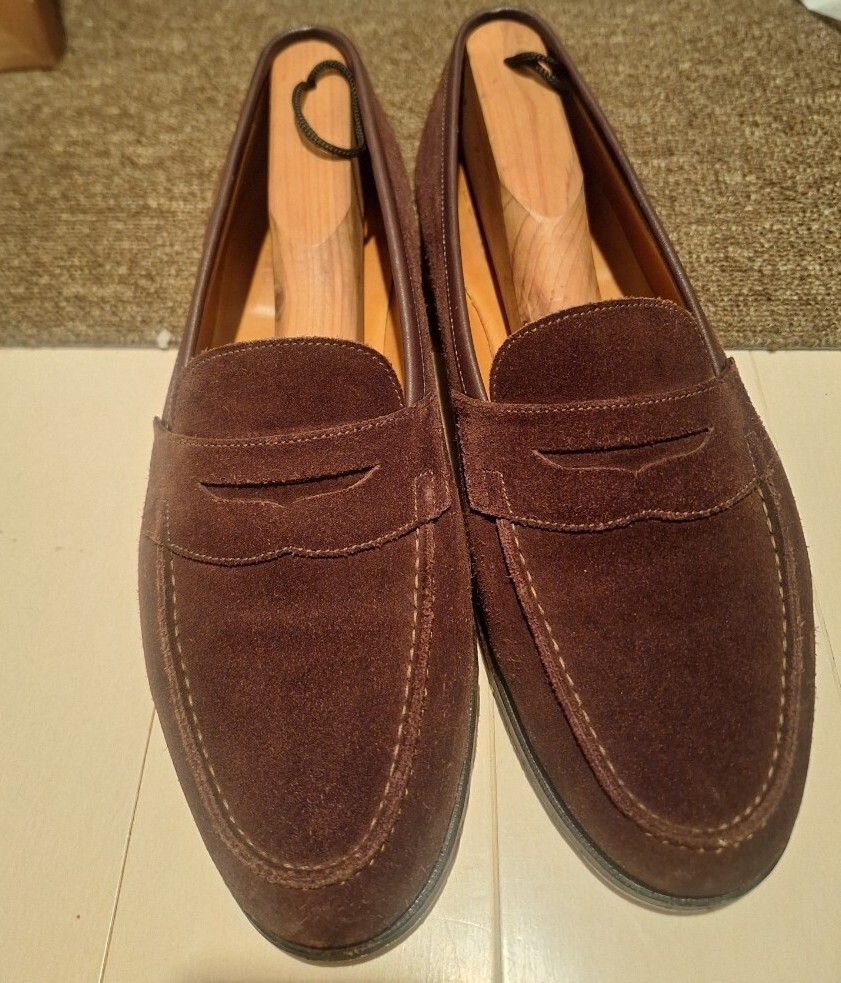 サ*ー様 エドワードグリーン　DUKE ダークブラウン　スエード　UK7 ローフ エドワードグリーン DUKE ダークブラウン スエード UK7 ローファー