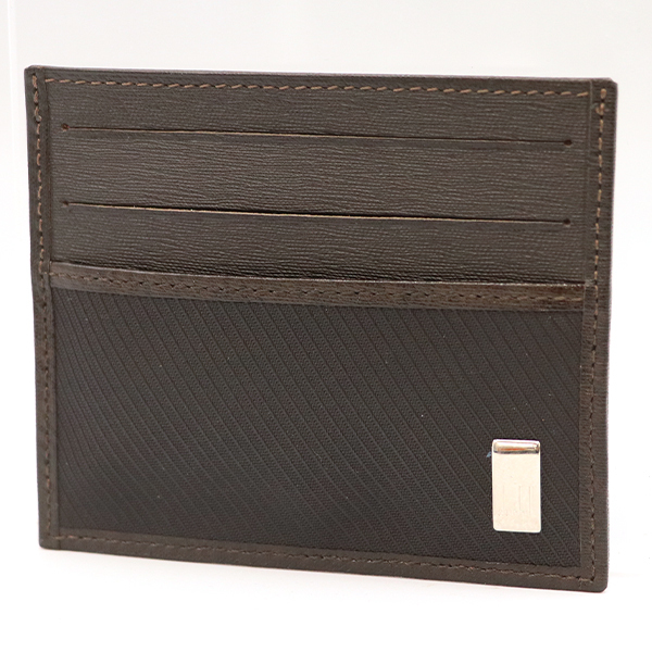 ダンヒル DUNHILL ダークブラウン レザー パスケース メンズ 箱【xx】【中古】4000014801601034