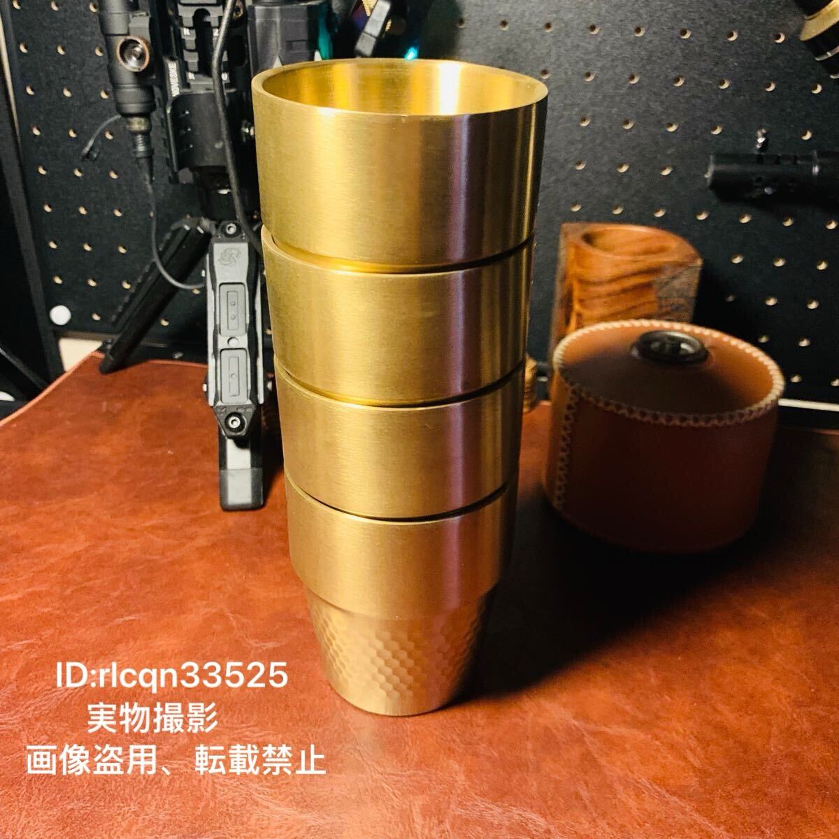 超高品質(zhì) ゴールド 二重壁 ビールコップ コーヒーカップ マグカップ 4個セット ステンレス制 アウトドア 登山 キャンプ 調(diào)理器具 260ml