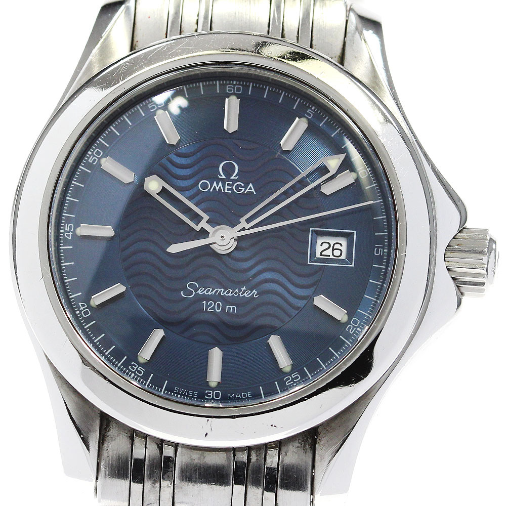 オメガ OMEGA 2571.81 シーマスター120 デイト クォーツ レディース 保証書付き_827343