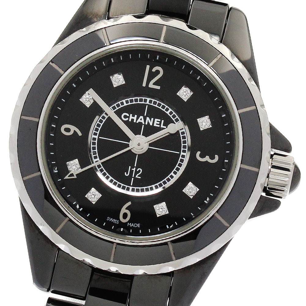 シャネル CHANEL H2569 J12 8Pダイヤモンド クォーツ レディース _893515