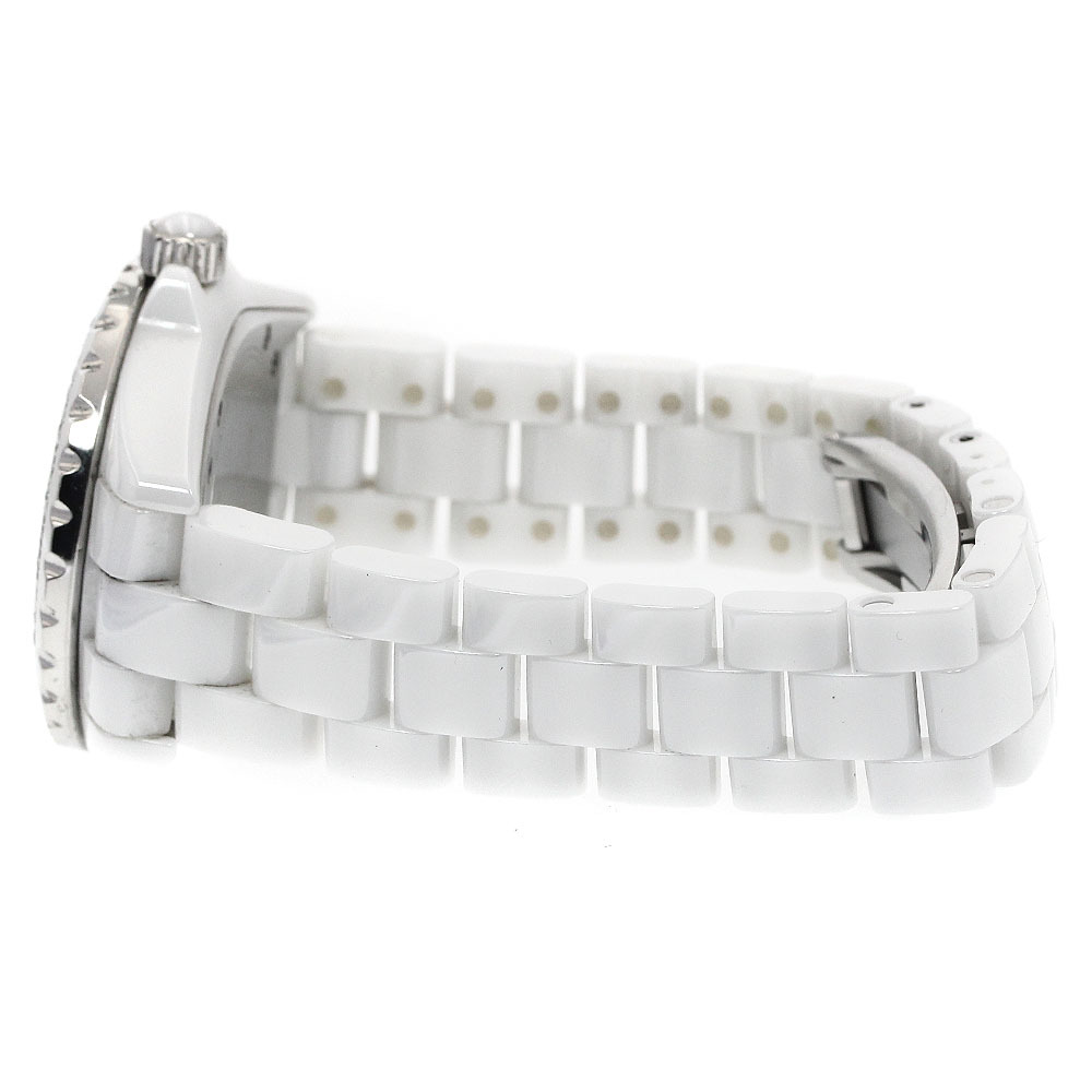 シャネル CHANEL H0967 J12 ダイヤベゼル 白セラミック デイト クォーツ レディース _882958