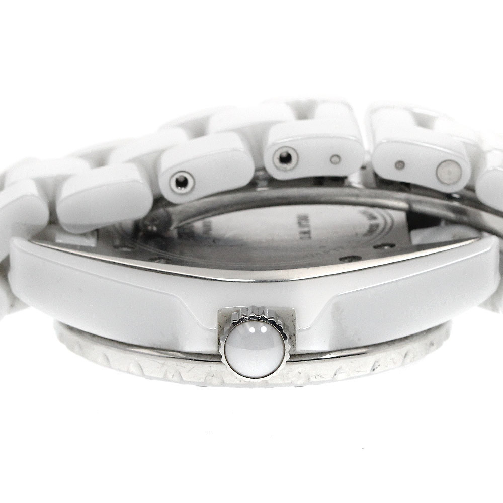 シャネル CHANEL H0967 J12 ダイヤベゼル 白セラミック デイト クォーツ レディース _882958