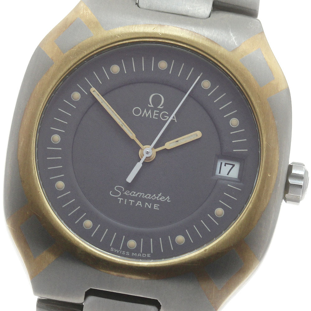 オメガ OMEGA シーマスター ポラリス デイト クォーツ メンズ _886382