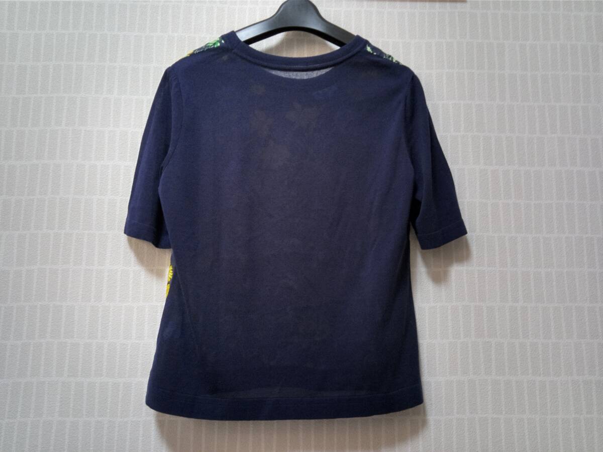 Chamois　シャミー（株）ジオン商事?。矗播单ぅ骸ˉ庭ぅ萤`　ニット切替　ブラウス　花柄　半袖　カットソー