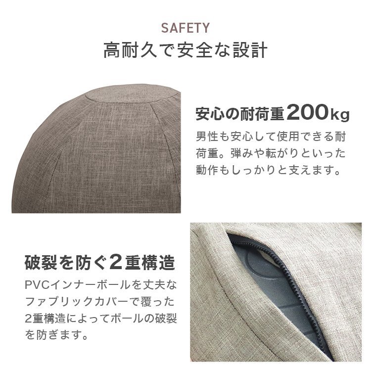 【數量限定セール】バランスボール 65cm 洗えるカバー付 空気入れポンプ付 ヨガボール 體干トレーニング ダイエット 椅子