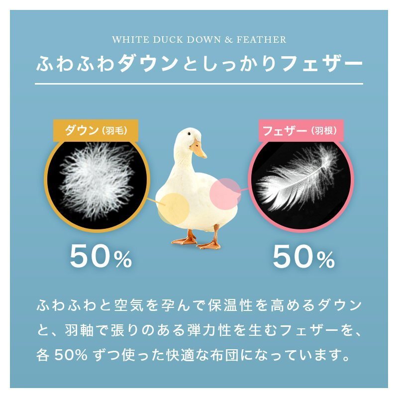 【數(shù)量限定セール】掛け布団 冬 シングル 暖かい 肌掛け布団 洗える コインランドリー 羽毛 ダウン 50% 羽毛布団 ホワイトダックダウン
