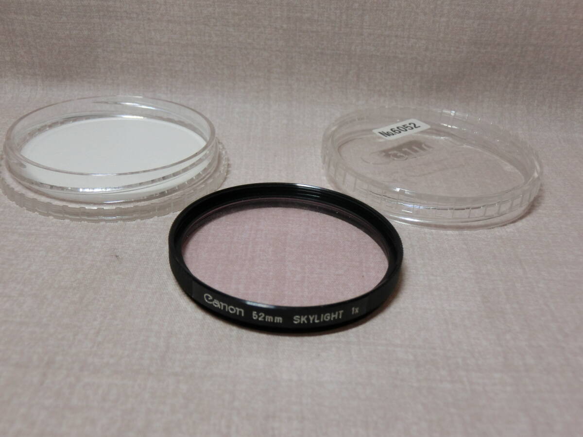 【中古品/現(xiàn)狀品】Canon 52mm SKYLIGHT 1x キャノン スカイライト 保護(hù)用 ケース付き（6052）