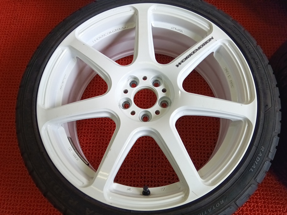 WORK EMOTION T7R 18×7.5J +53 PCD100/5穴 タイヤセット 225/40R18 レガシィ 売切!!