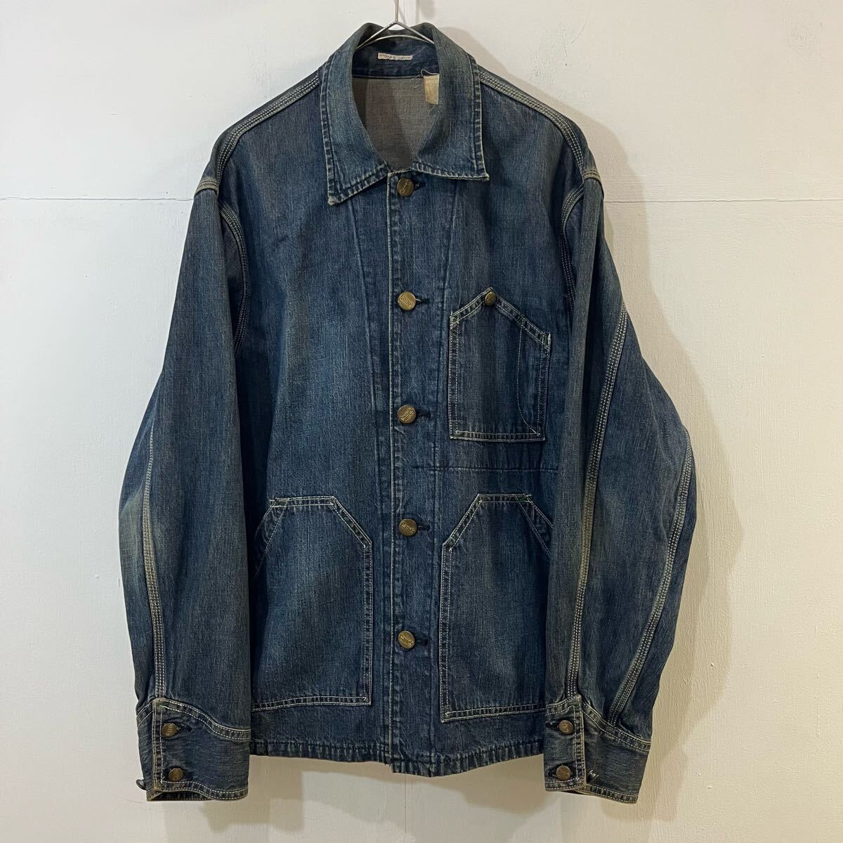 VINTAGE SUGER CANE 初期 東洋エンタープライズ デニムジャケット カバーオール ワークジャケット シュガーケイン【送料一律/同梱可能】J