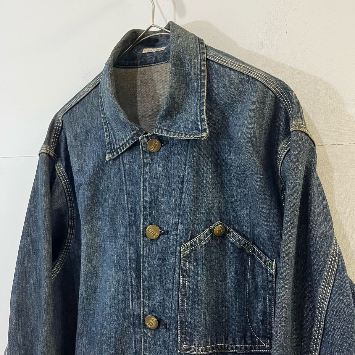 VINTAGE SUGER CANE 初期 東洋エンタープライズ デニムジャケット カバーオール ワークジャケット シュガーケイン【送料一律/同梱可能】J
