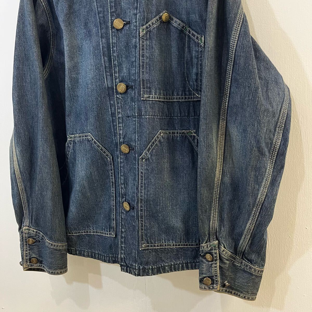 VINTAGE SUGER CANE 初期 東洋エンタープライズ デニムジャケット カバーオール ワークジャケット シュガーケイン【送料一律/同梱可能】J