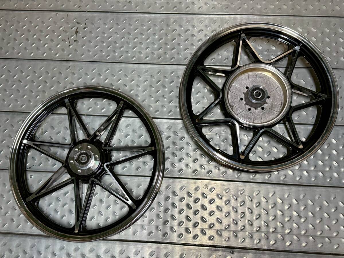 GS400 キャストホイール セブン黒 /前後セット ワイド 当時仕様