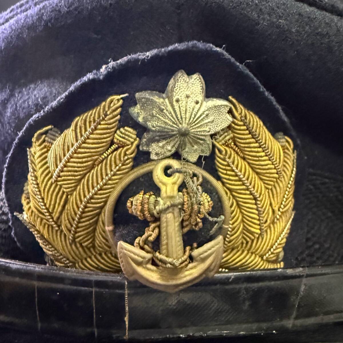 当時物　大日本帝国海軍　旧日本海軍　軍帽　制帽　軍装　軍服　ミリタリー　レトロ 旧帝国海軍士官制帽【 大日本帝國海軍グッズ 海軍グッズ 帽子