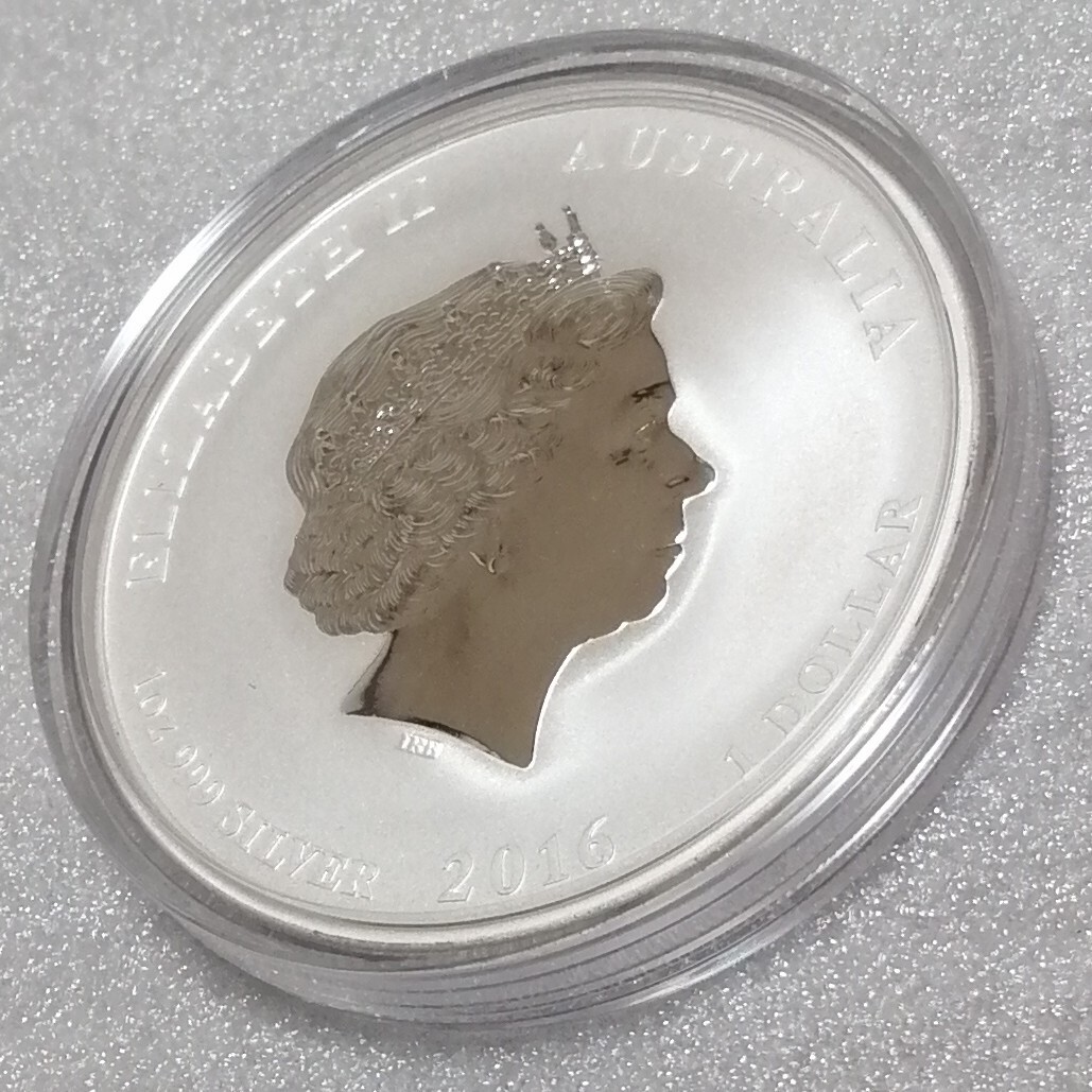 オーストラリア 2016 モンキーキング 孫悟空 銀貨 カラー
