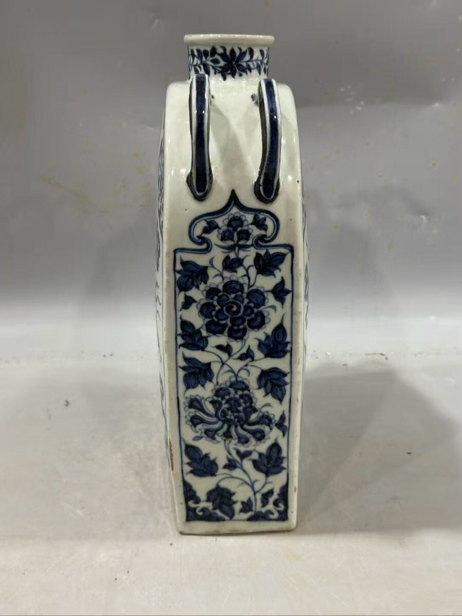 萬藏】中国 元時代 青花龍紋 壺 骨董 古玩 中国美術 茶道具 当時