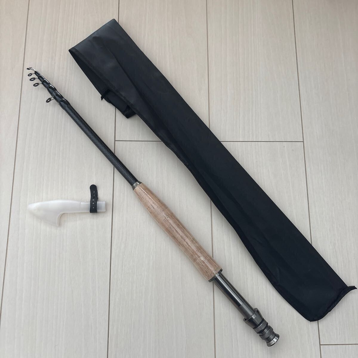 フライロッド テレスコロッド コンパクトロッド トップカバー 竿袋付き 渓流釣り_画像1