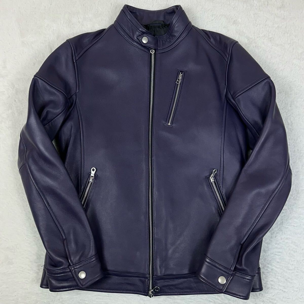 Rattle Trap ラトルトラップ ラムレザー ジャケット ブルゾン L 美品 Lサイズ【極上ラムレザー パープル】ラトルトラップ RATTLE