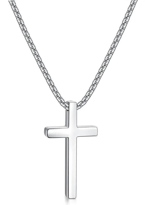 【定価31800円】【１円スタート】シルバー ネックレス クロス チェーン ペンダント