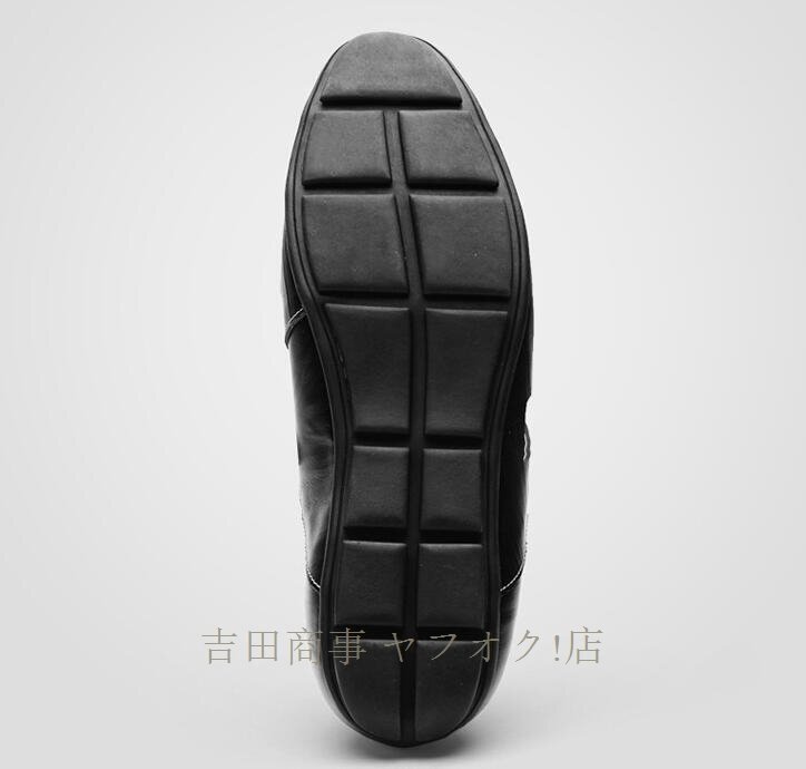 * новый товар сандалии натуральная кожа Loafer туфли без застежки мужской кожа обувь джентльмен обувь обувь для вождения "дышит" сетка бизнес черный 26.5cm