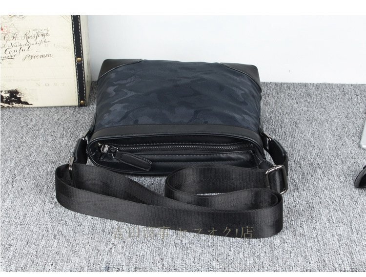 ★新品ショルダーバック　ビジネス　シンプル斜めがけ　おしゃれ 軽量　鞄　かばん　メンズ　通勤通学旅行青_画像4