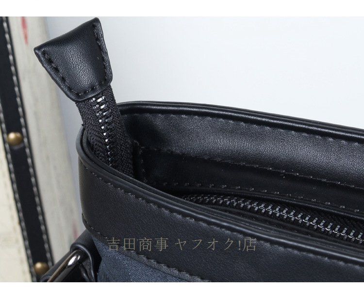 ★新品ショルダーバック　ビジネス　シンプル斜めがけ　おしゃれ 軽量　鞄　かばん　メンズ　通勤通学旅行青_画像5