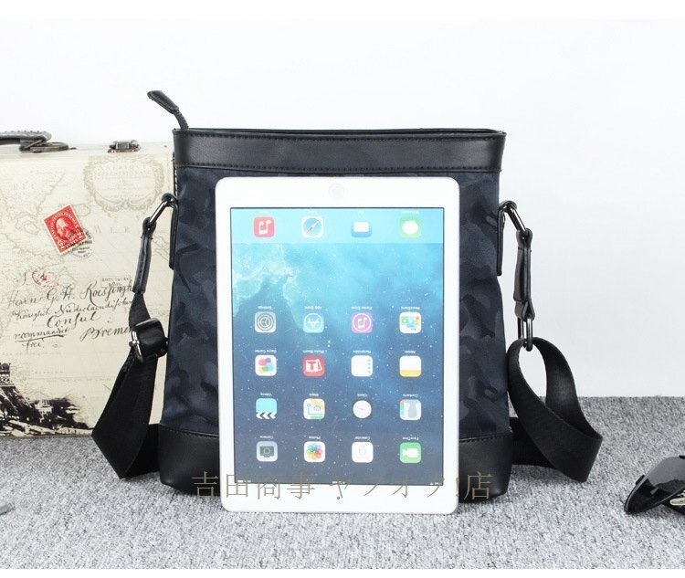 ★新品ショルダーバック　ビジネス　シンプル斜めがけ　おしゃれ 軽量　鞄　かばん　メンズ　通勤通学旅行青_画像2