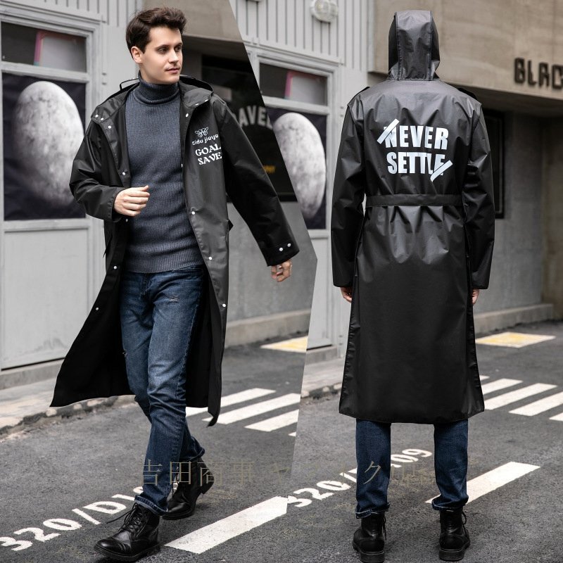 ★新品レインコート メンズ レインウェア レディース 雨具 防風(fēng) 防雨 自転車 前開きジッパー レインコート ポンチョ/L~3XL選択/1點