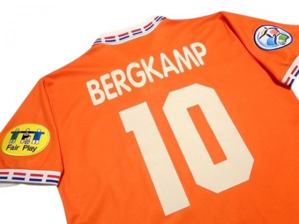 美品☆90s☆Lotto☆1996年☆ユーロ仕様☆オランダ代表☆#10 ベルカンプ☆ユニフォーム サイズXL ロット EURO Bergkamp サッカー