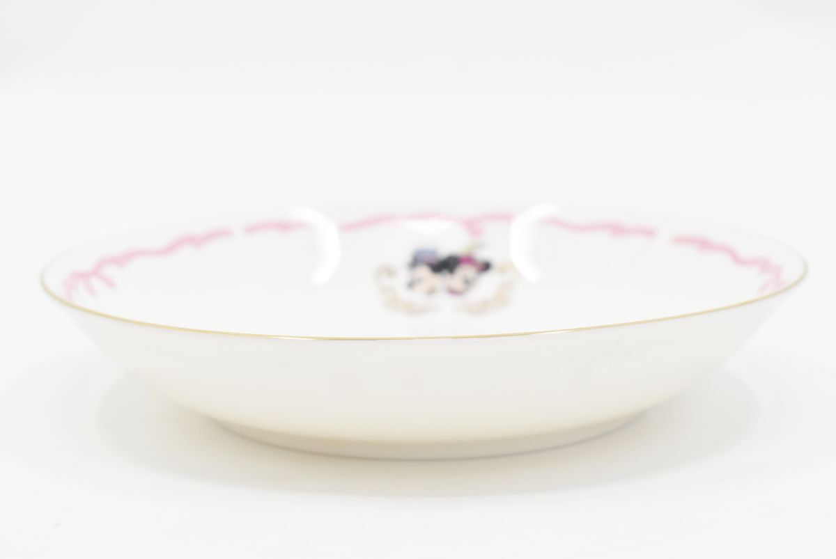 (1192S 0625T3)1 иен ~ Tokyo Disneyland Tokyo Disney Land Mickey & minnie plate кофейная чашка лента узор TDR подлинная вещь 