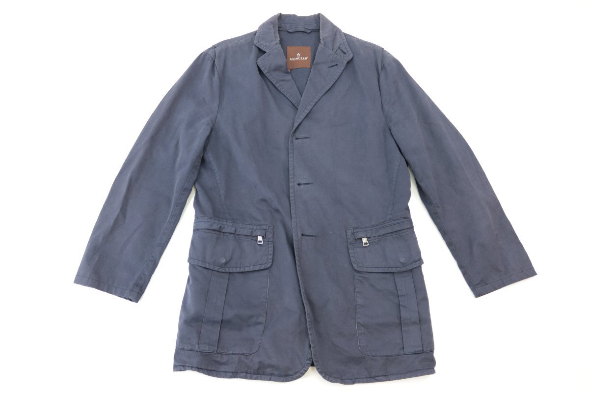 MONCLER モンクレール コート シングル ボタン ジャケット アウター 羽織り ネイビー 系 メンズ 8743-NA