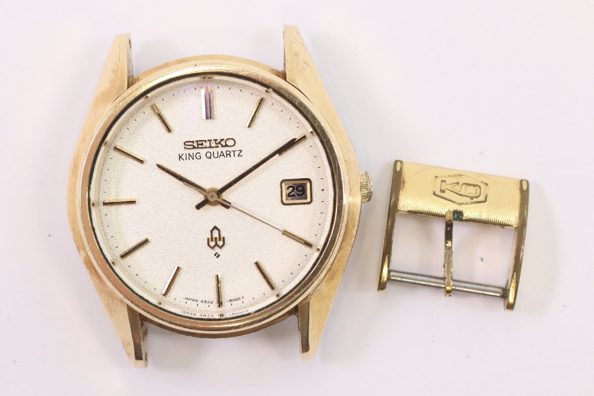 正規 SEIKO セイコー KING QUARTZ キングクォーツ 4822-8000 デイト 時計